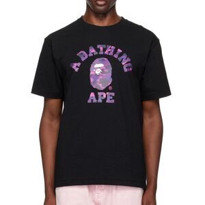 BAPE Black Color Camo College T-Shirt L